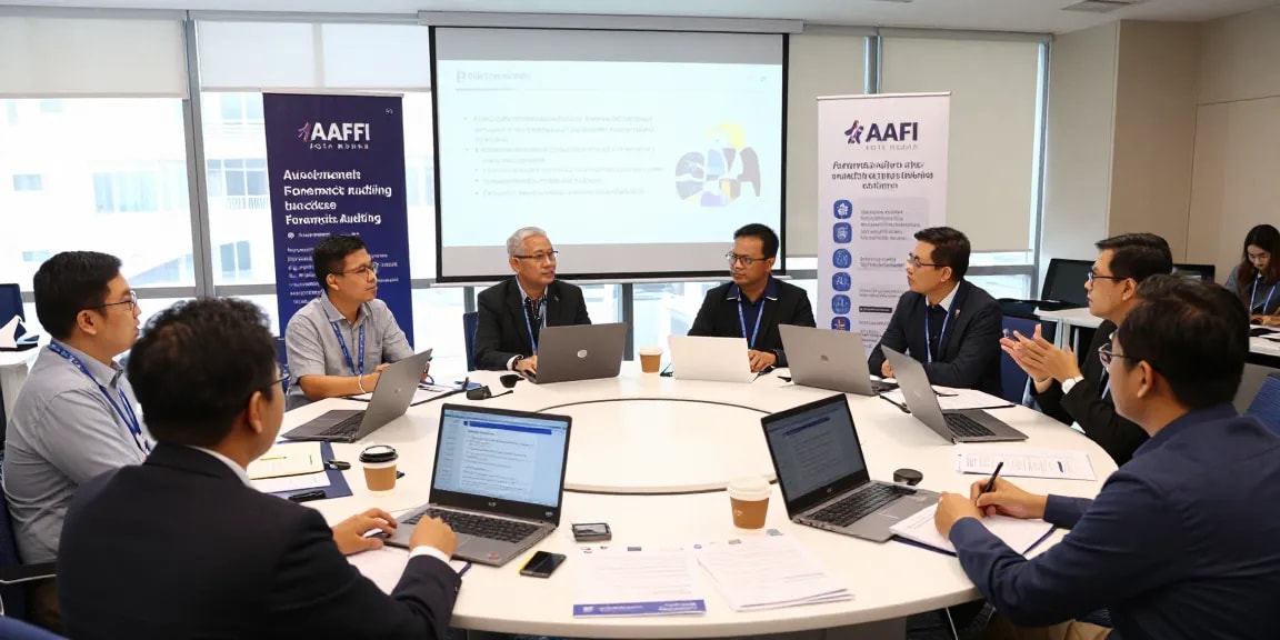 AAFI KOTA MEDAN conference attendees engaging in forensic auditing discussions.