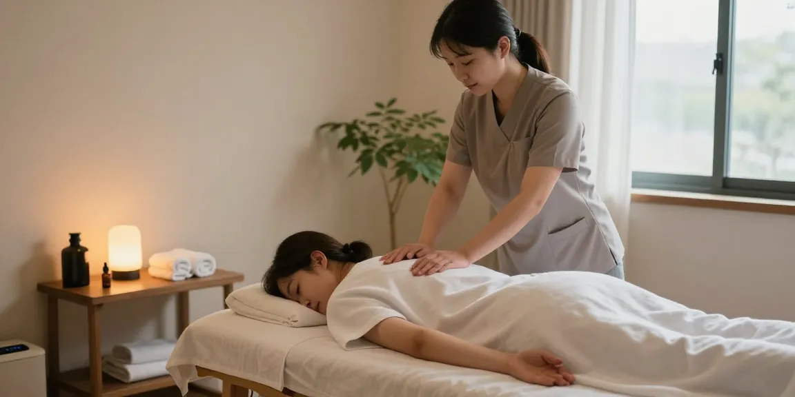 Professional massage therapy room featuring therapy session, ideal for 판교출장마사지 relaxation and wellness.