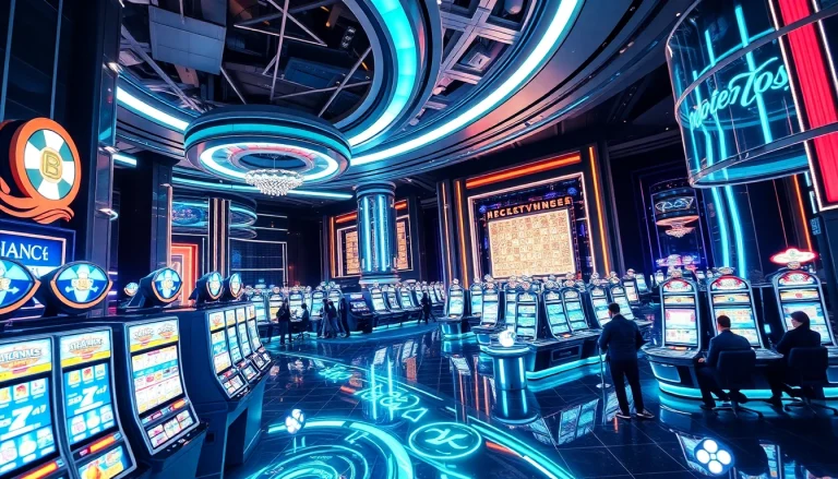 Experience new technology revolutionizing the casino gaming environment with digital displays and holograms.