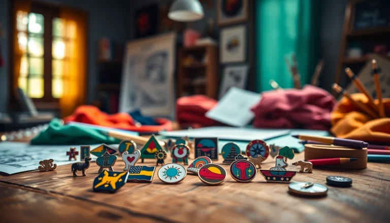 Explore unique custom enamel pins designed with creativity and flair.