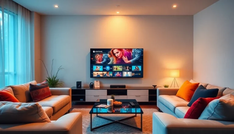 Experience the latest iron tv pro streaming setup in a modern living room.