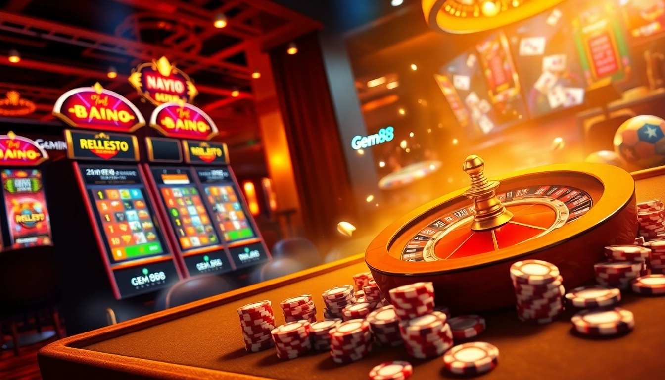 Experience the thrill of gambling with Gem88's vibrant casino gaming and innovative interface.