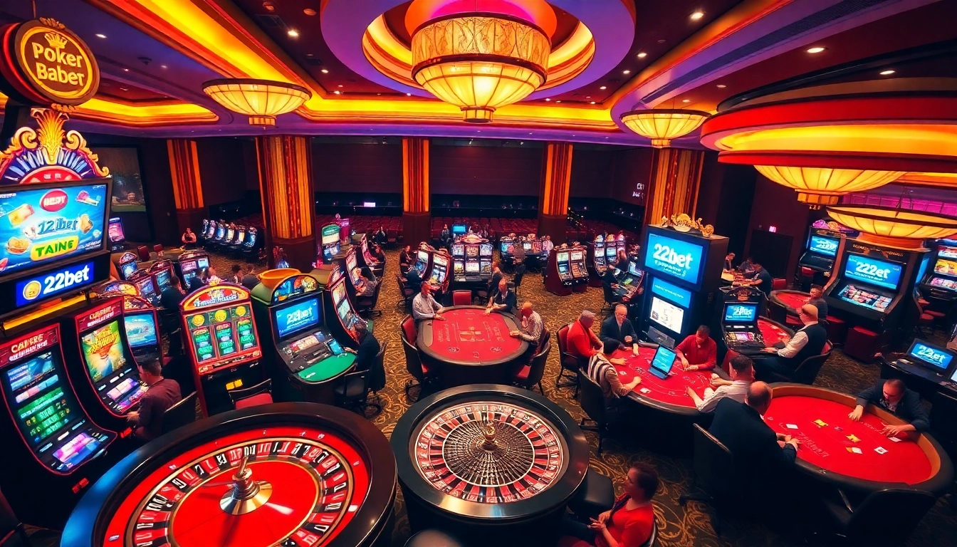 Experience the thrill of winning at 22bet with vibrant casino games and real-time betting action.