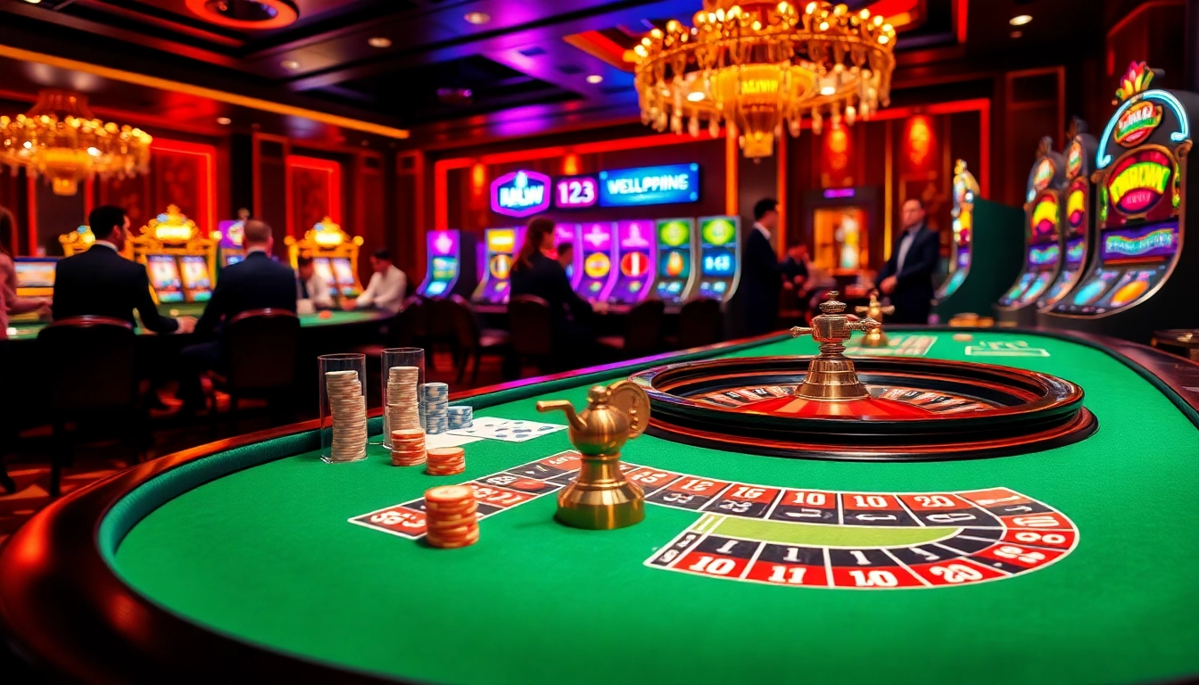 Experience winning at 123WIN with vibrant casino tables and exciting gameplay.
