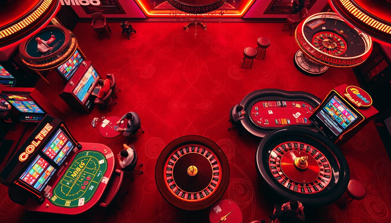 Experience the excitement at MB66 casino featuring vibrant tables and players.