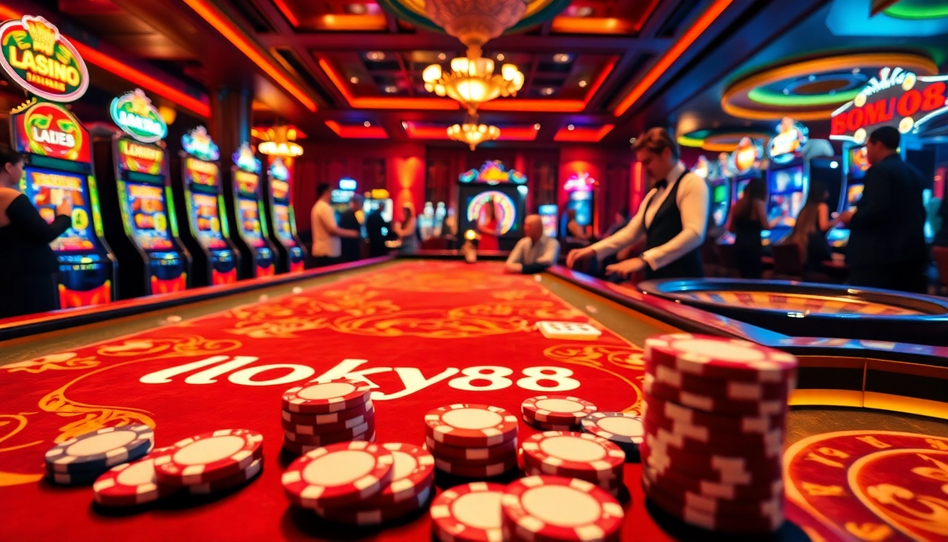Experience thrilling gameplay at lucky88 with vibrant slots and casino tables.