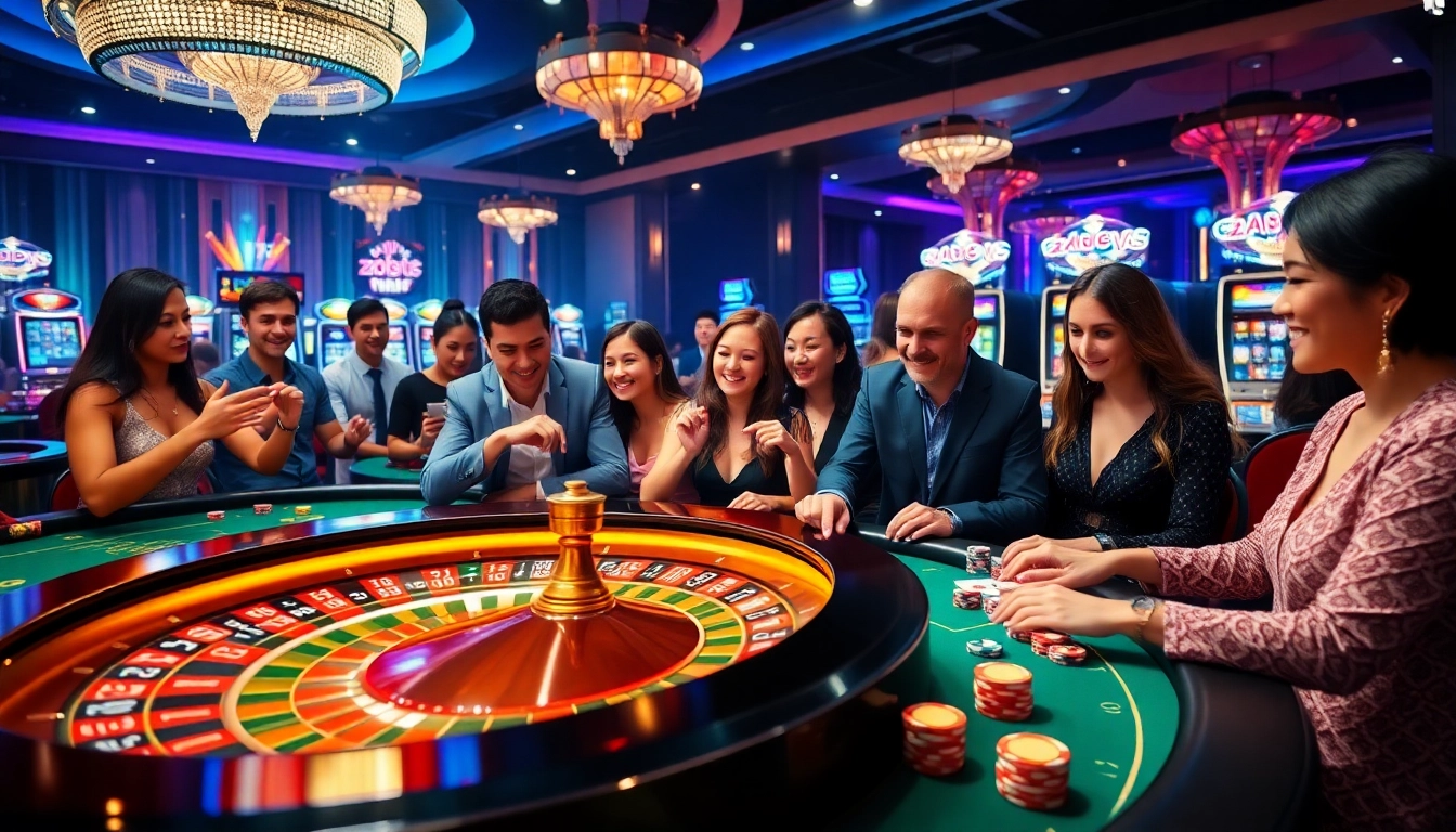 Experience the thrill of online gambling with zbet me at a luxurious casino featuring roulette and poker games.