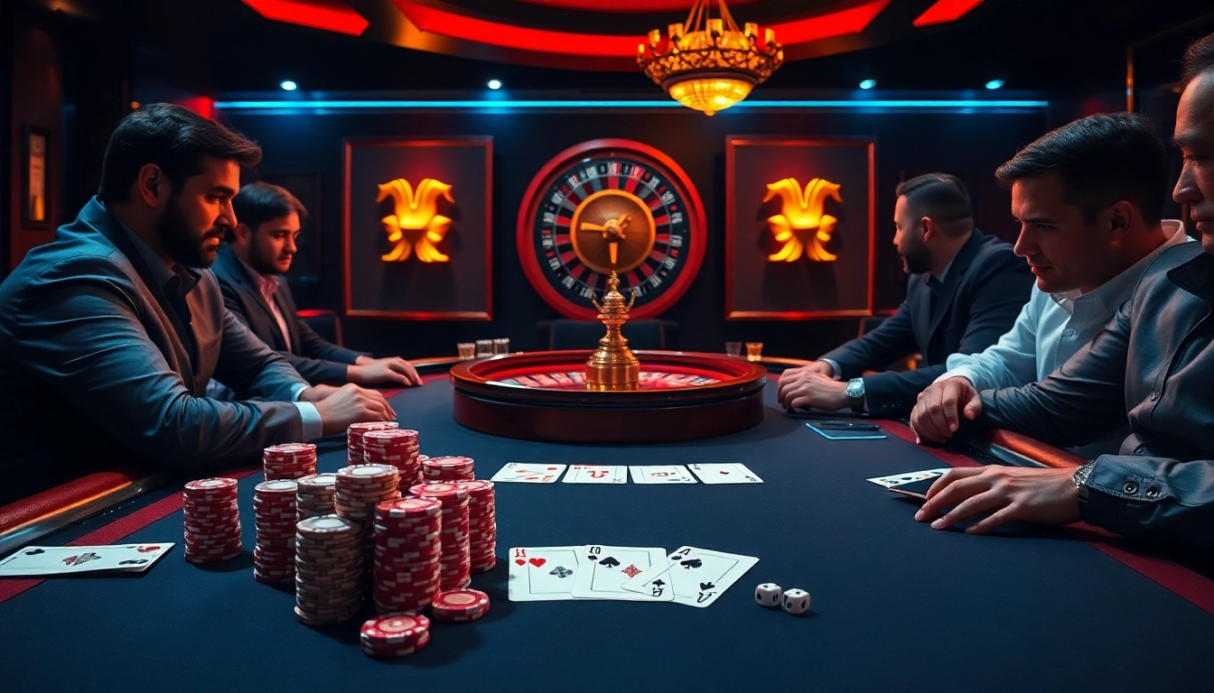 Engage in thrilling poker at MN88 with expert gamblers and luxurious casino elements.