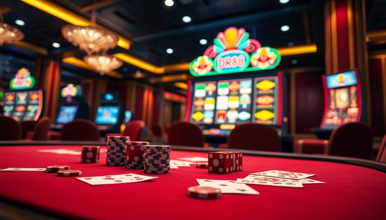 Experience the thrill of professional gambling with DR88's luxury casino setup.