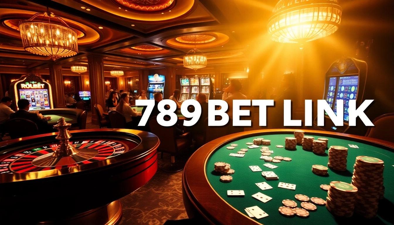 Experience the excitement of gambling with 789BET LINK at a vibrant casino table.