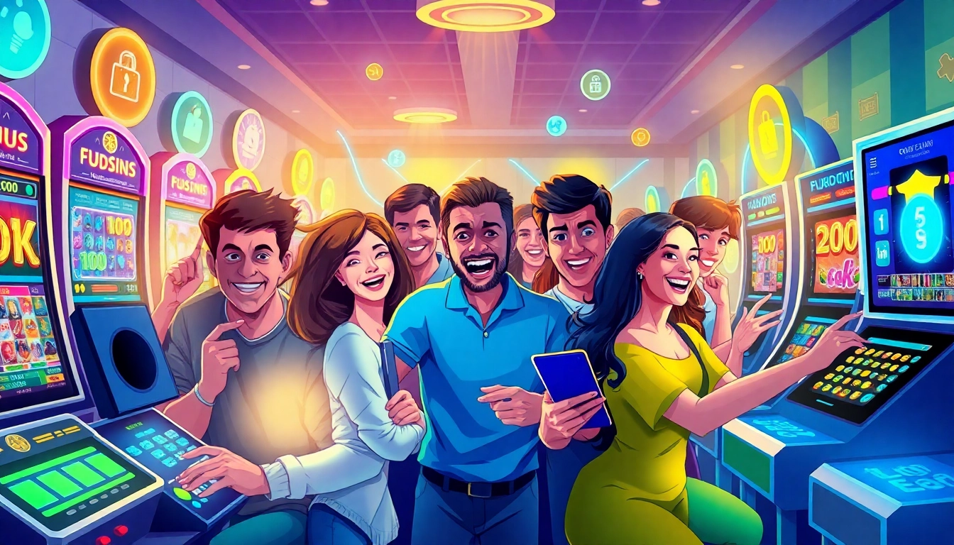 Kode4d link showcasing an engaging online gaming scene with diverse players enjoying secure digital slot experiences.