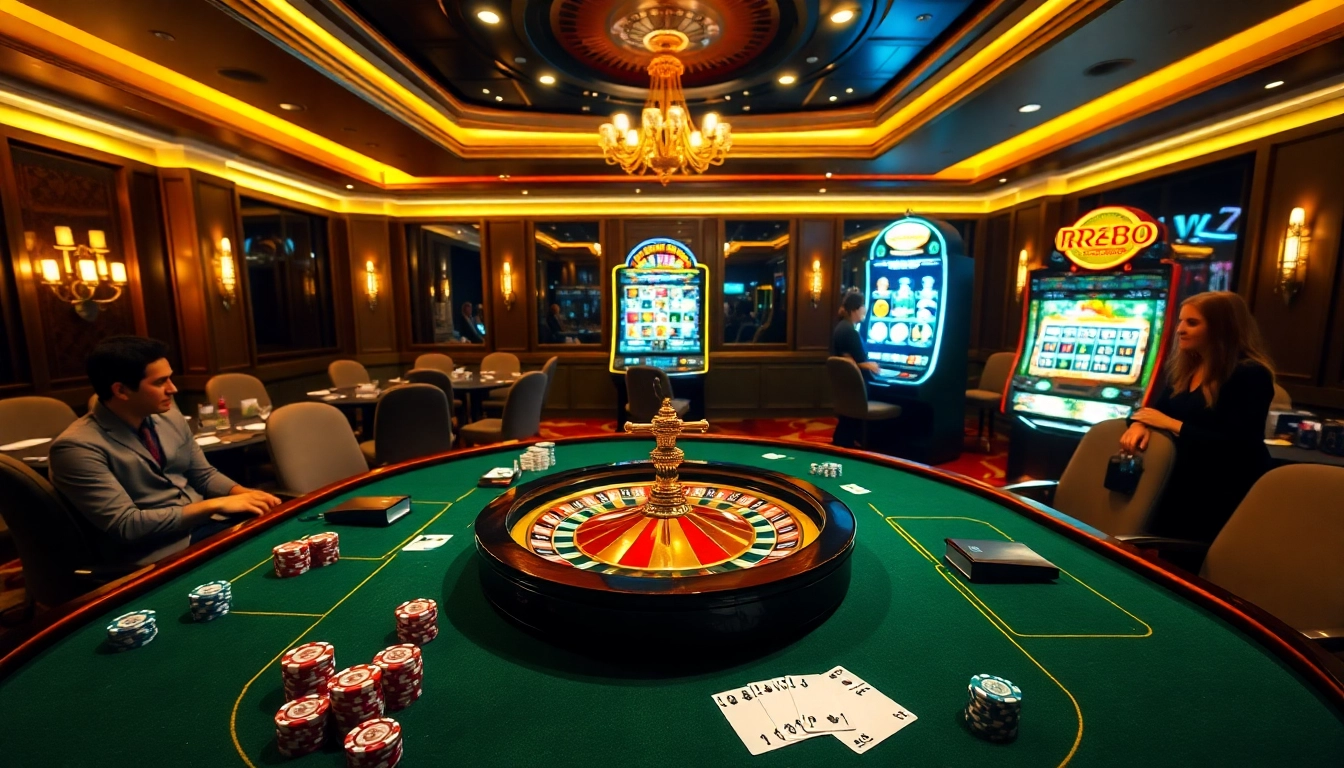 Players enjoying an exciting game at RR 88 casino, showcasing vibrant tables and engaging atmosphere.