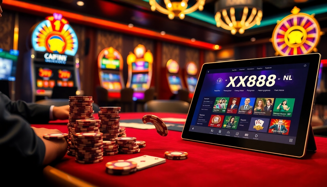 Players enjoying an exciting poker night at a casino, inspired by https://xx88.nl/ for exhilarating gambling experiences.