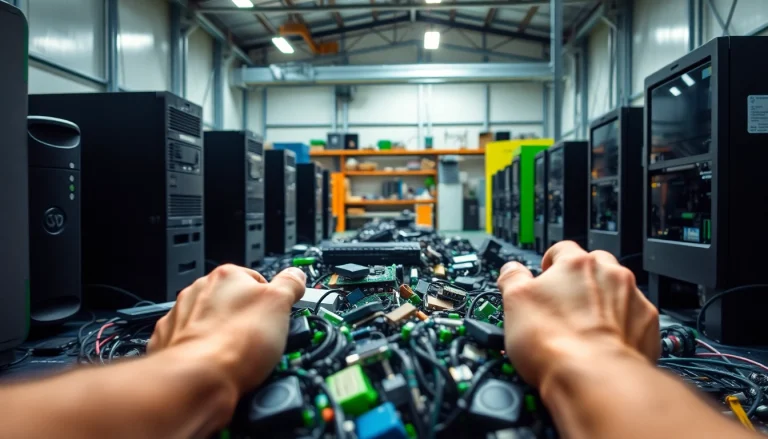 Implementing computer recycling Bracknell at a modern facility, showcasing eco-friendly practices.