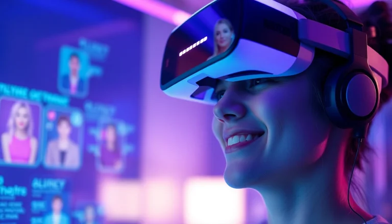AI sex chat scenario visualizing immersive virtual interactions in a futuristic setting.