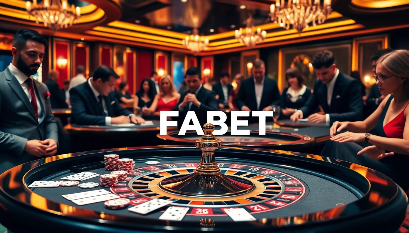 Enjoy thrilling casino action at FABET with exciting poker chips and roulette games.