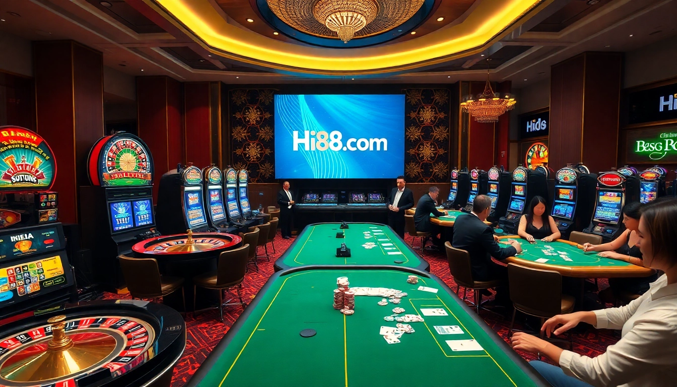 Experience thrilling action at Hi88com with vibrant casino games and professional gamblers.