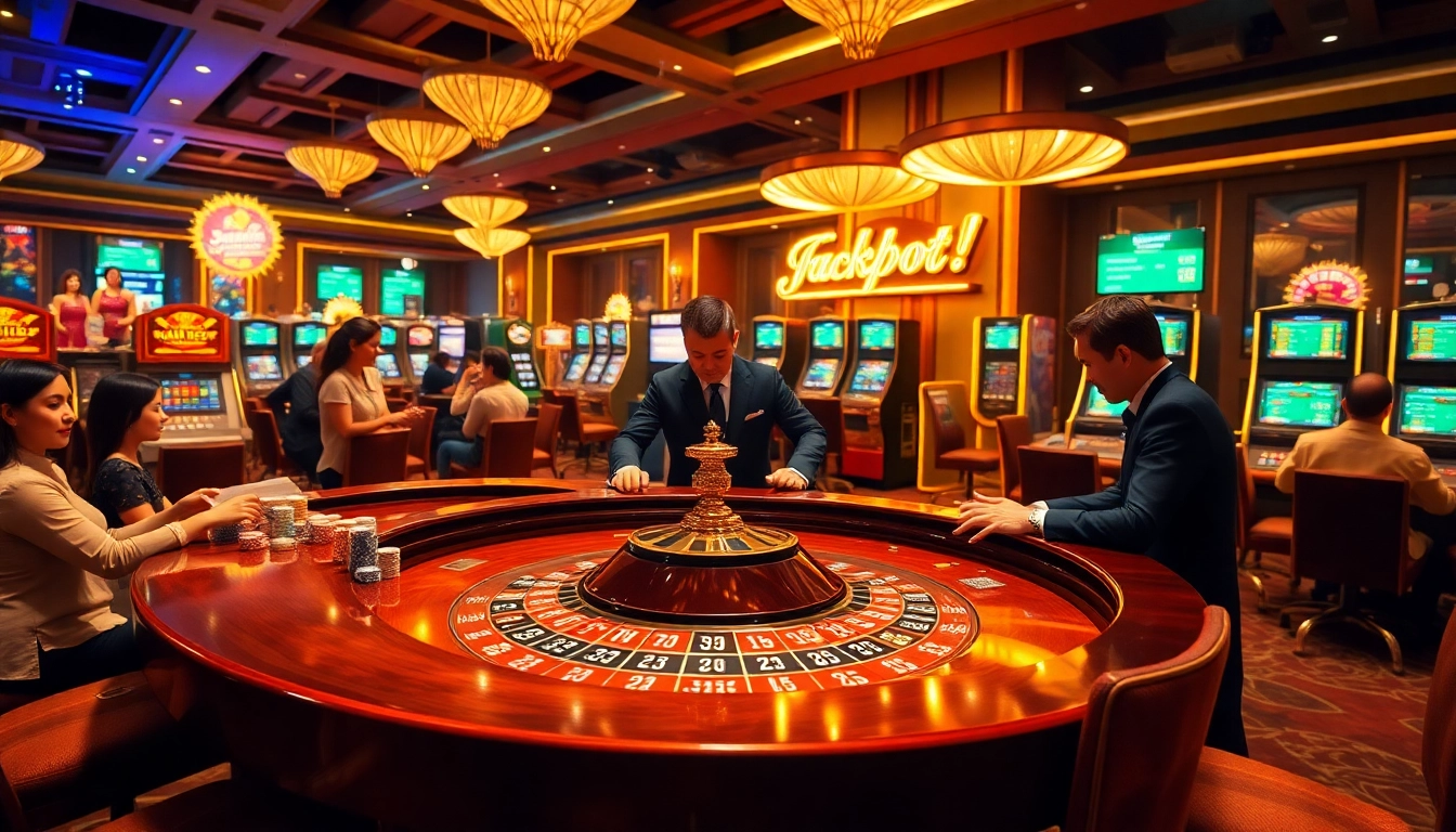Experience the thrill of betting at https://qq88.to/ with a vibrant casino scene showcasing roulette and poker excitement.