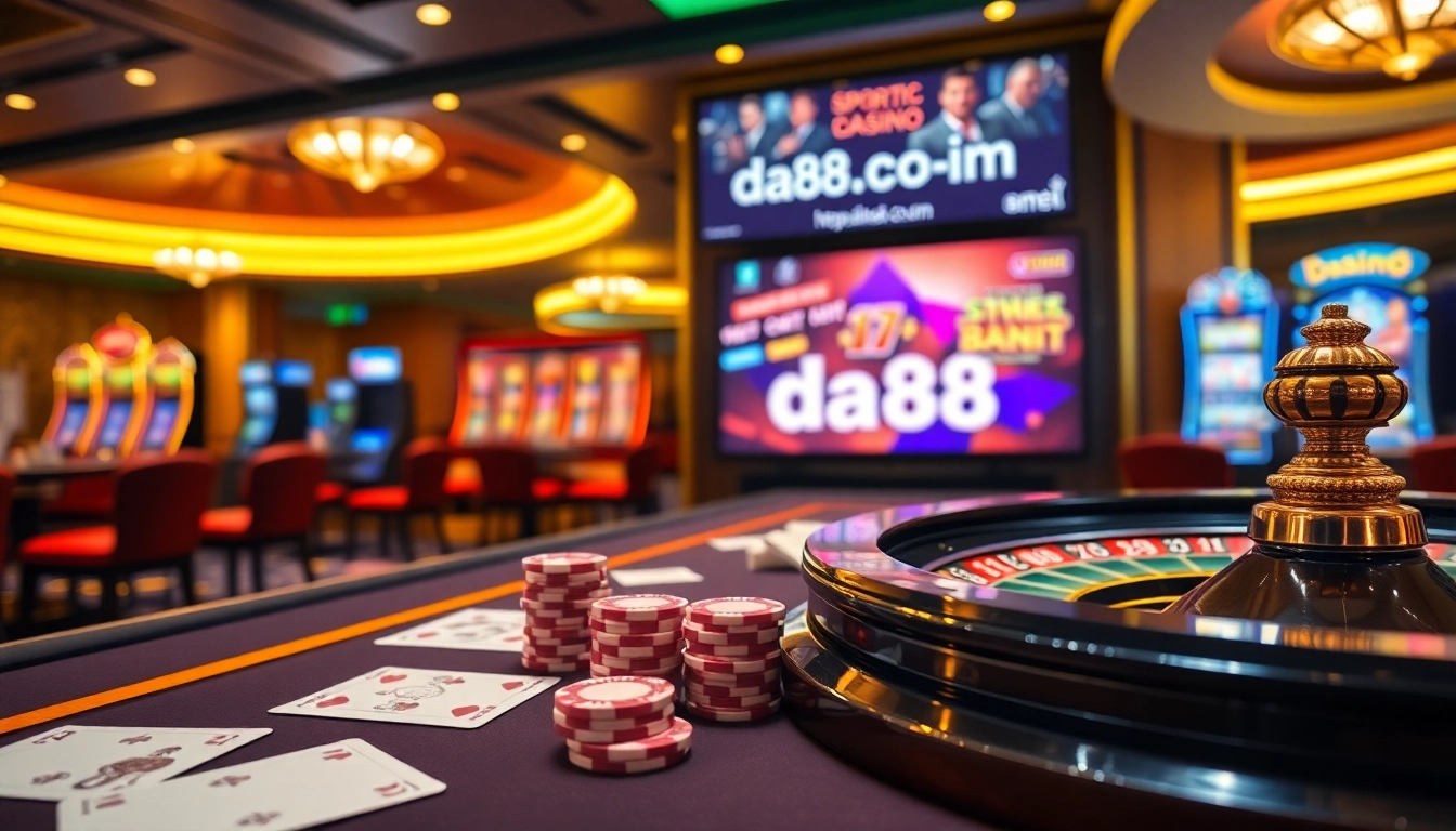 Experience thrilling gameplay at DA88 - https://da88.co.im/ with poker chips and roulette.