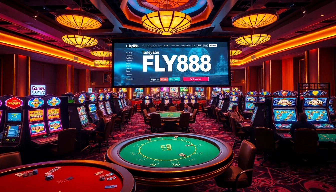 Experience the excitement at trang chủ FLY88 with vibrant casino games and elegant decor.