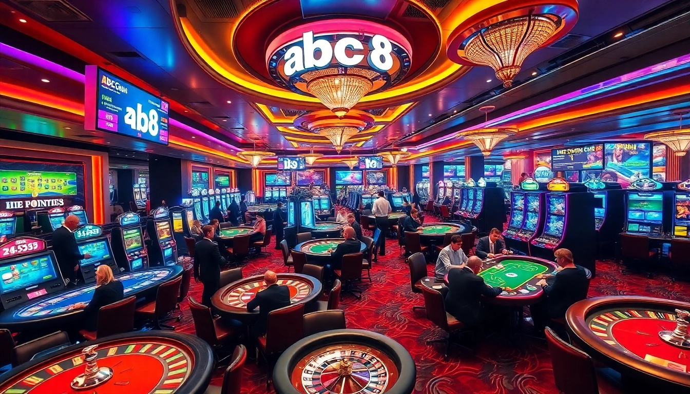 Experience thrilling gameplay at abc8 with vibrant casino tables and exciting poker chips.