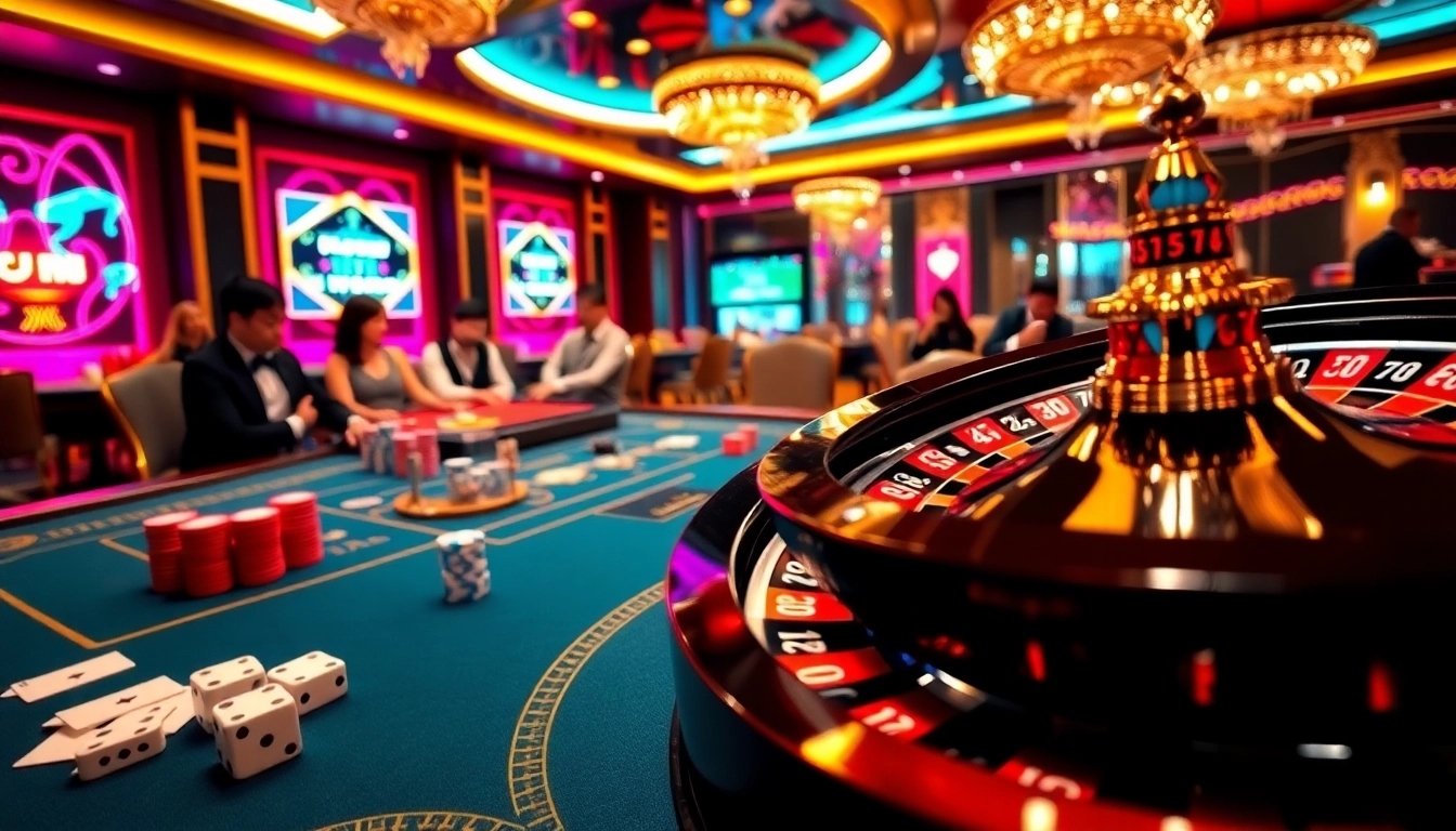Engaging poker game action at a luxurious New888 casino table.
