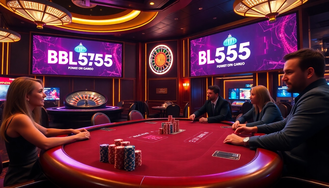 Experience thrilling gameplay at BL555's luxurious casino poker table.