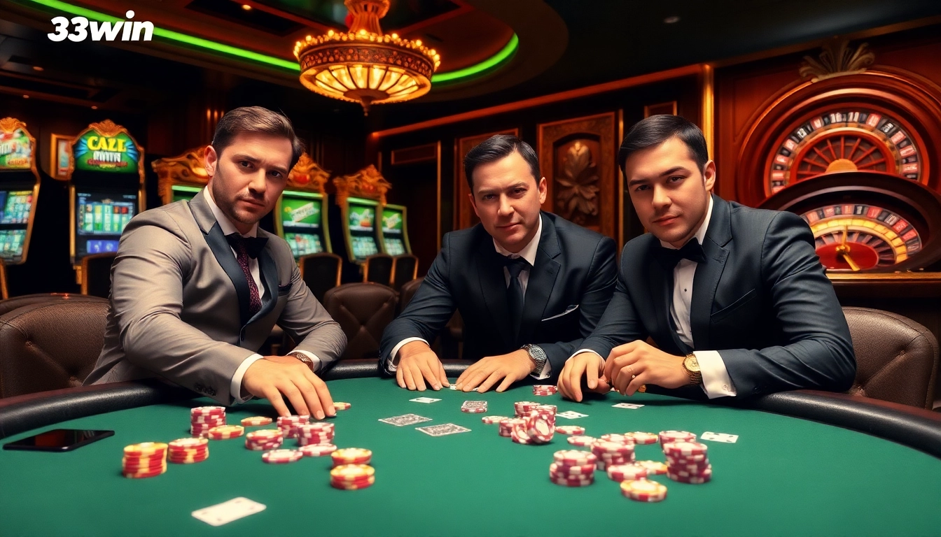 Experience the excitement of poker at tại 33win, where professionals gather around high-stakes tables.