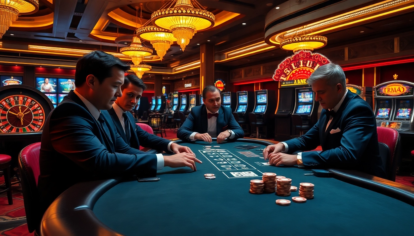 Experience thrilling gameplay with rr99-inspired casino scenes featuring poker tables and roulette wheels.
