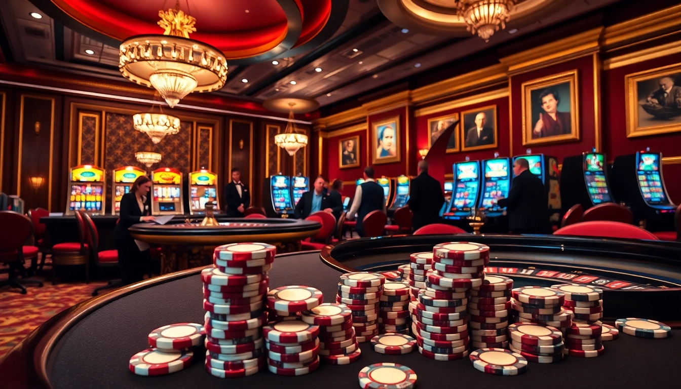 Casino gaming scene at https://bl555.design/ featuring roulette wheel and poker chips.