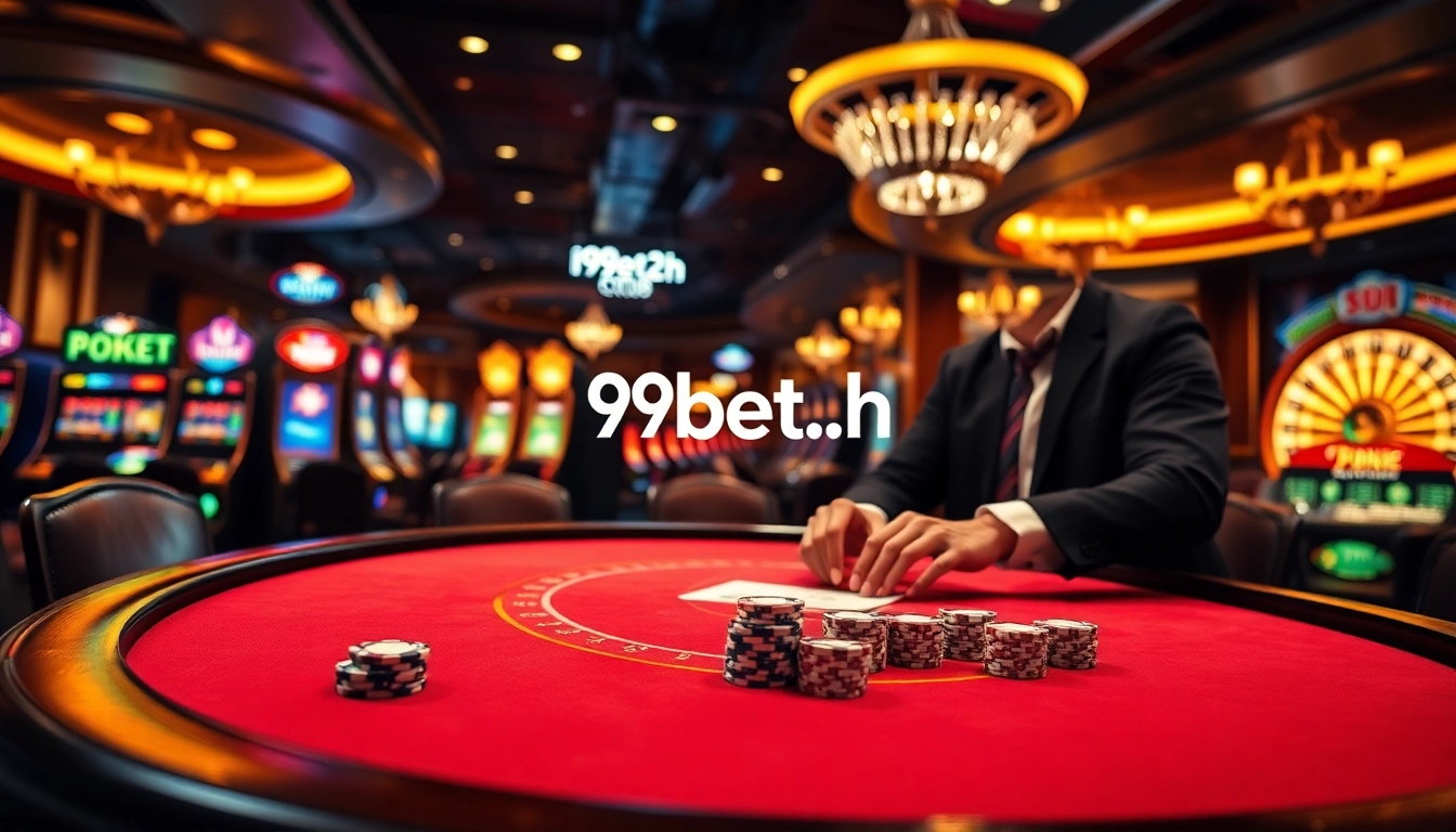 Exciting poker game at i9bet2h.club, showcasing polished chips and a roulette wheel.