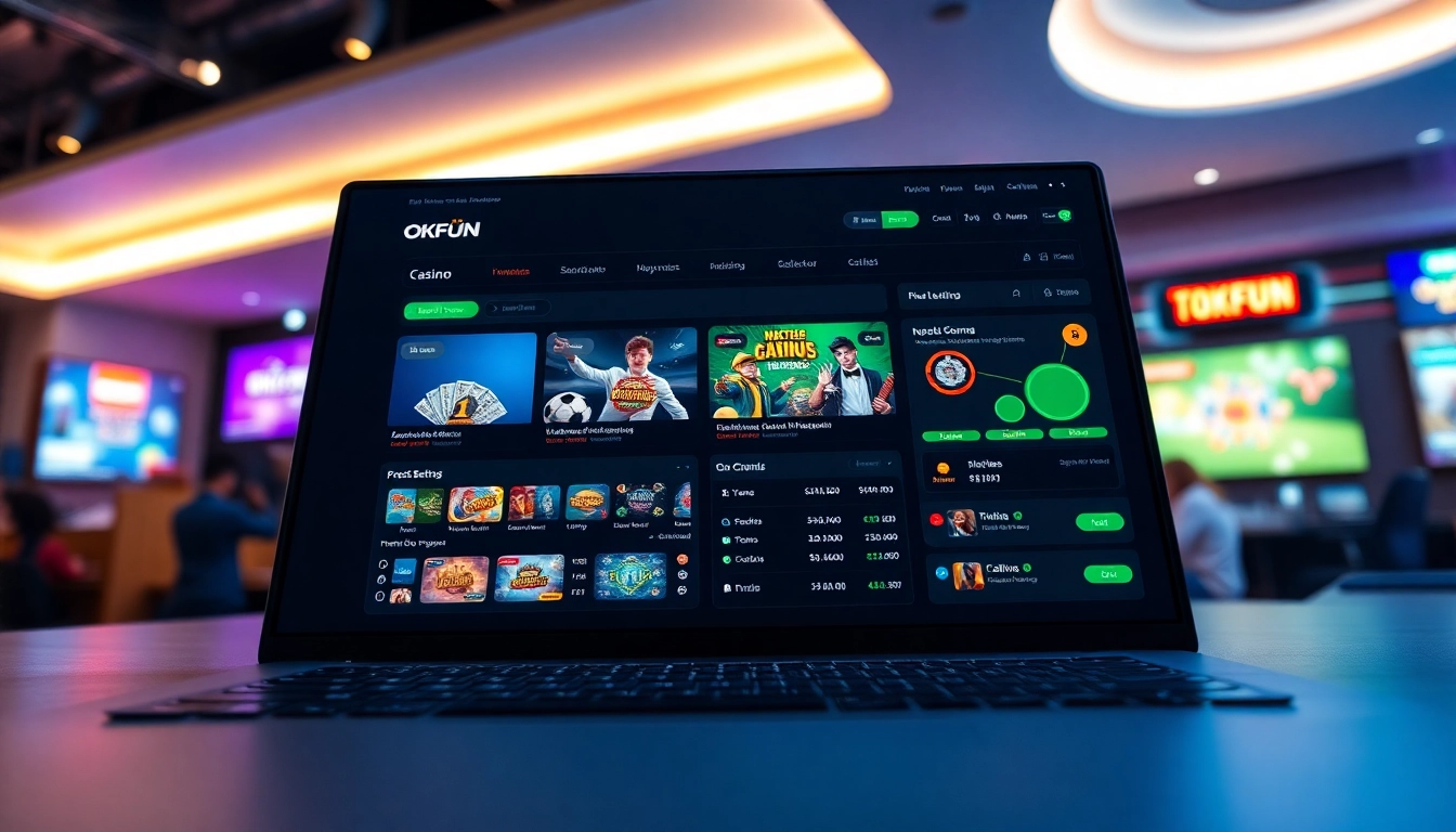 Explore the engaging online gaming experience at Trang Chủ OKFUN featuring diverse betting options and a modern interface.