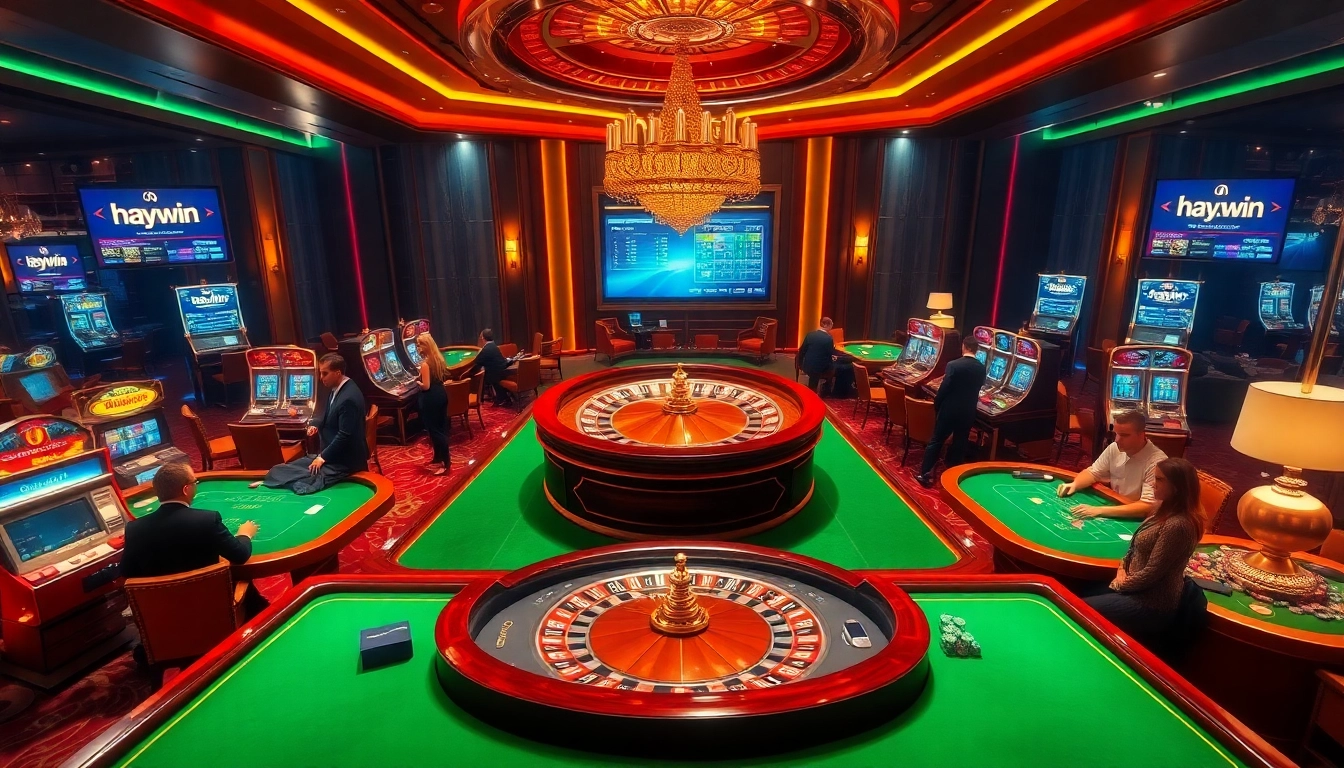 Engaging casino gameplay at hay.win with players betting at a grand roulette table.