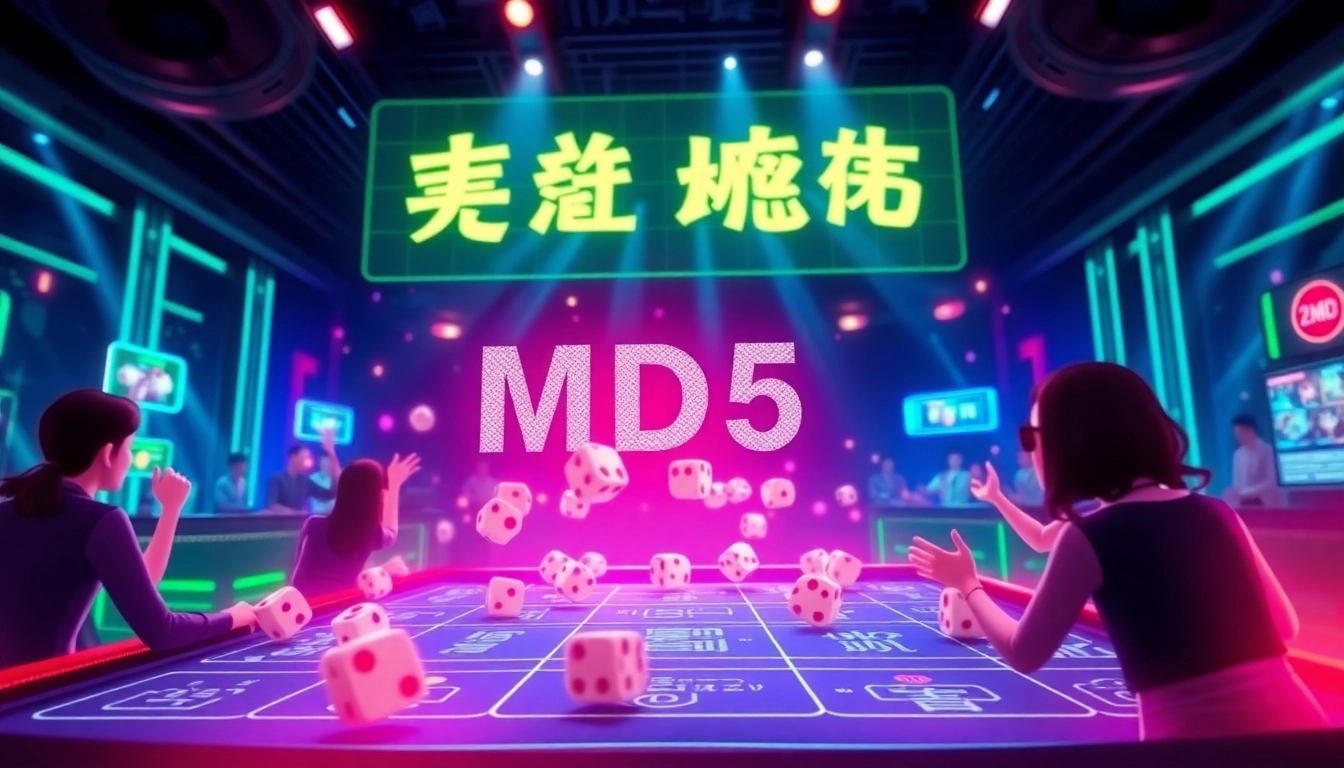 Tài xỉu md5 online gaming scene showcasing excitement and technology.