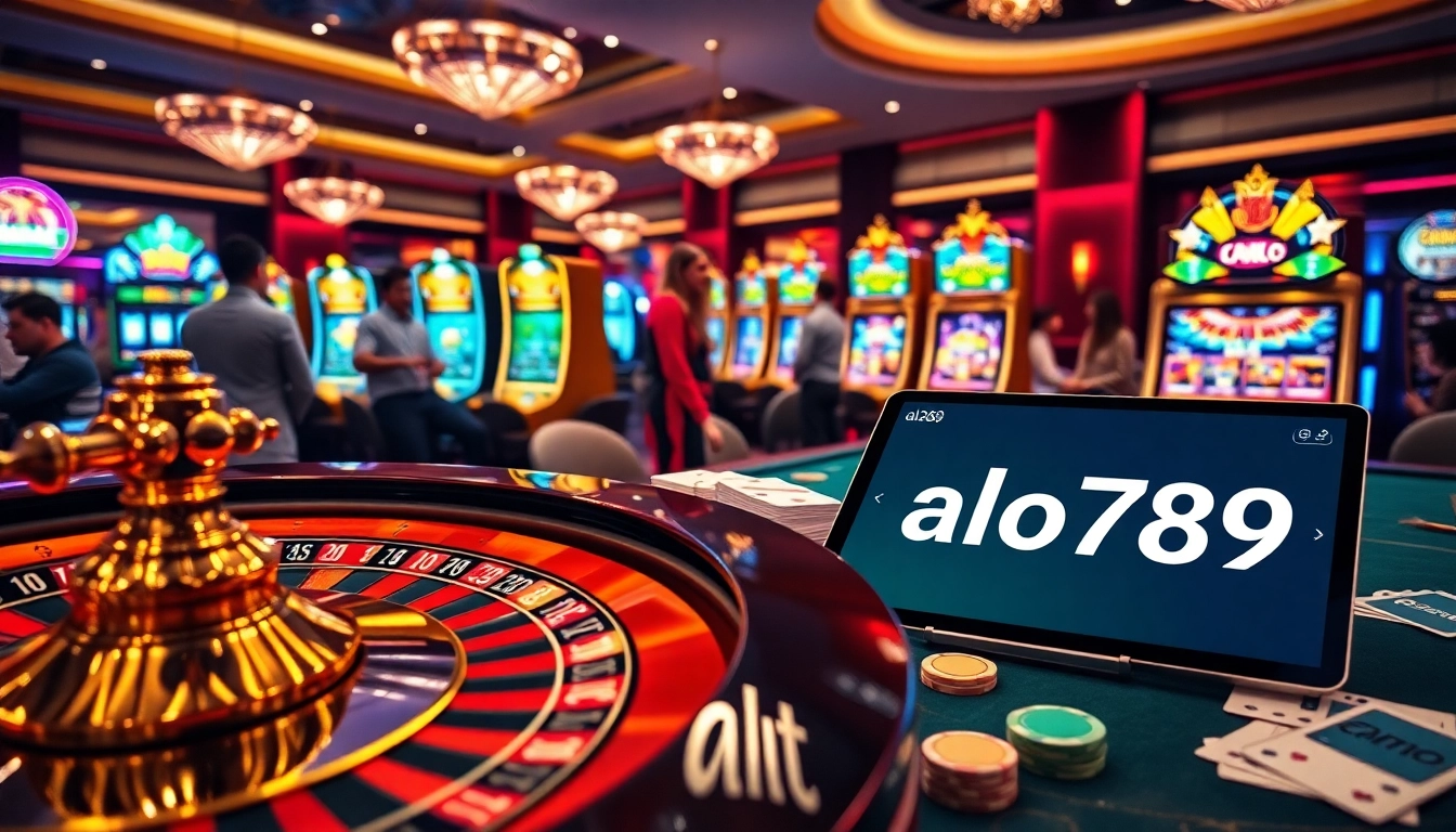 High-stakes action at alo789 casino with roulette, poker, and slot machines