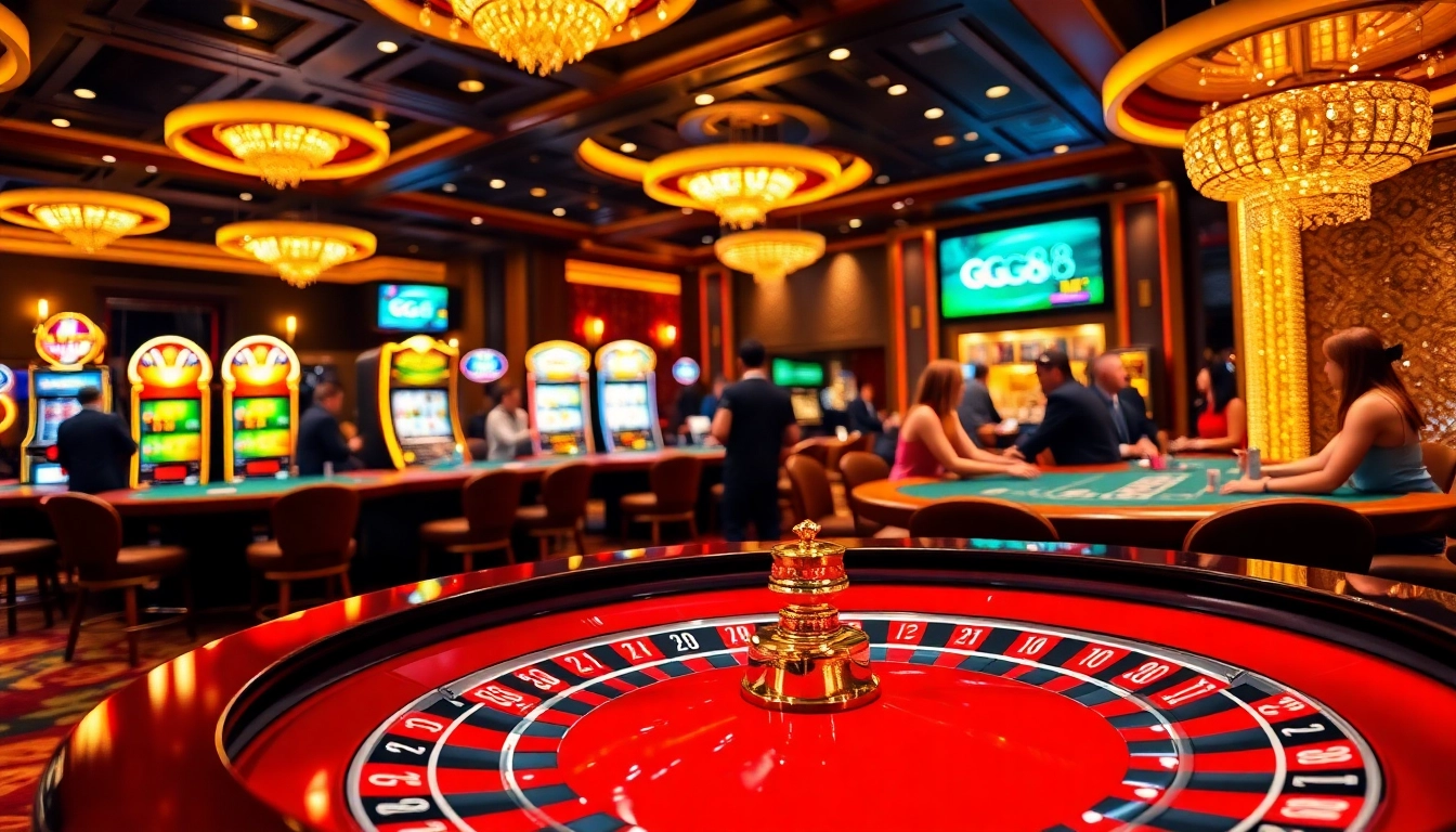 Experience excitement at GG88 casino with vibrant gaming action and luxury ambiance.