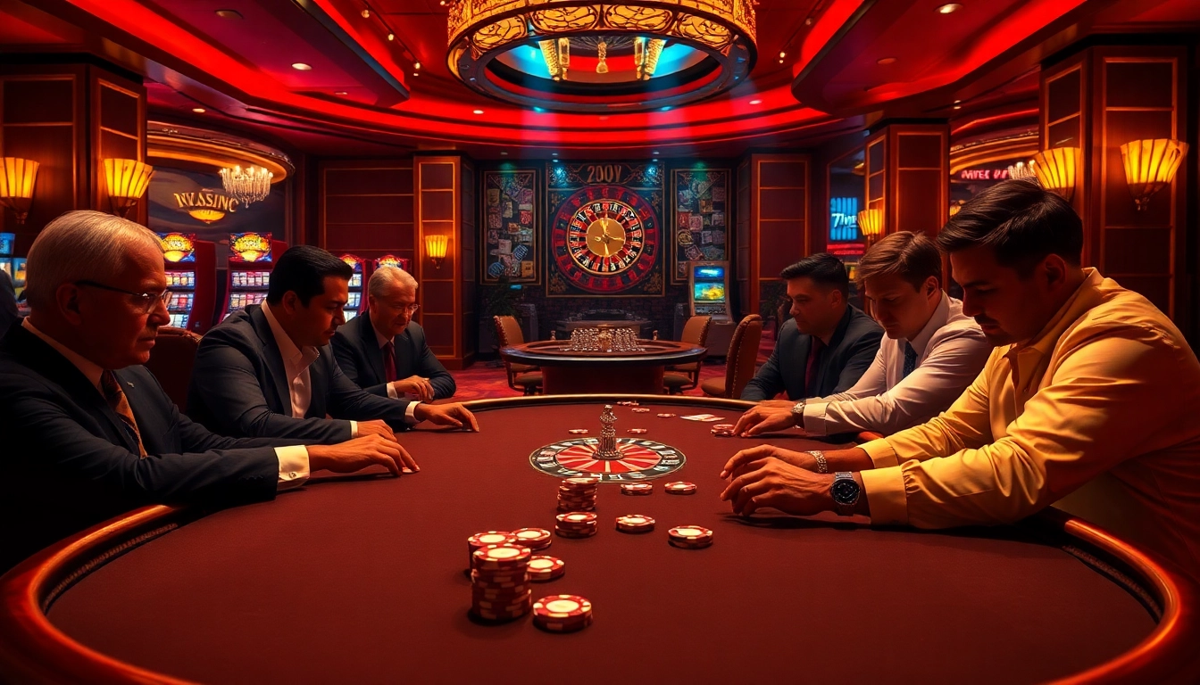 Experience the thrill at 777VIP with an intense poker game scene featuring luxury casino elements.