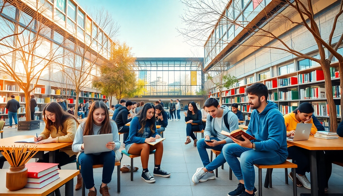 Engaged students at Nisantasi University apply their knowledge in a vibrant campus setting.