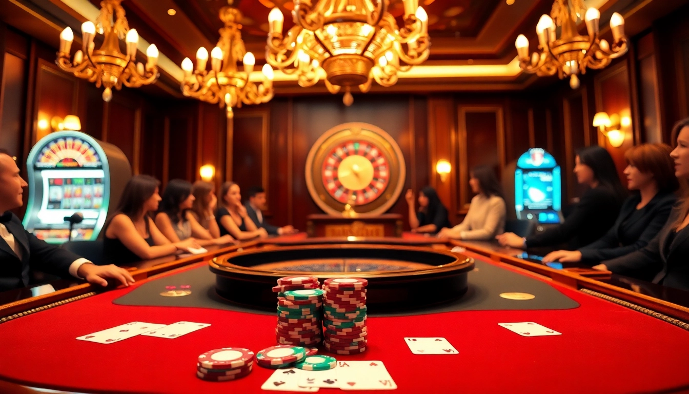 Experience the thrill of hello88 with a vibrant casino scene featuring poker chips and roulette.