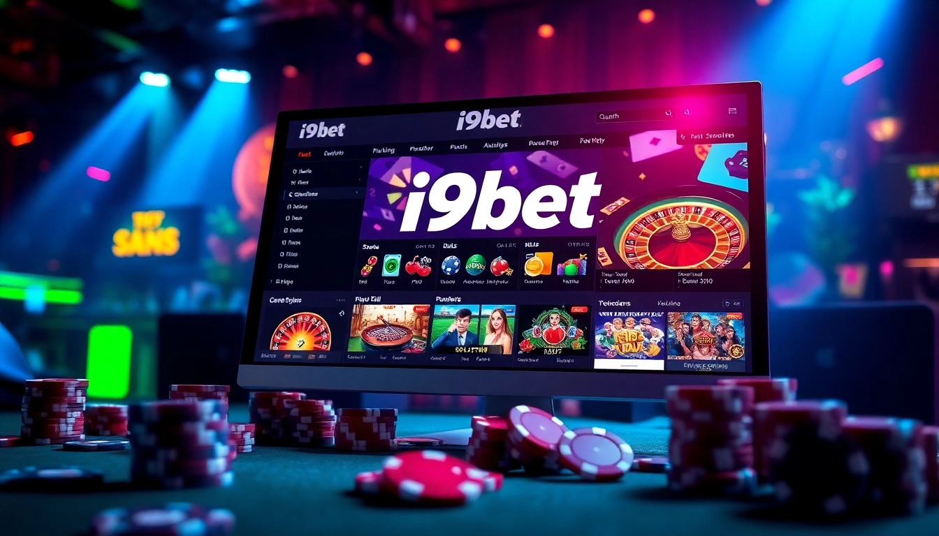 Engaging i9bet online gambling interface showcasing luxury sports betting options and casino games.