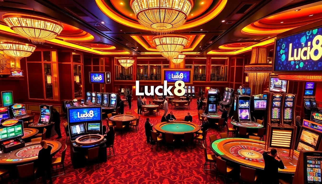 Experience the luxury of Luck8 casino with vibrant games and engaging players.
