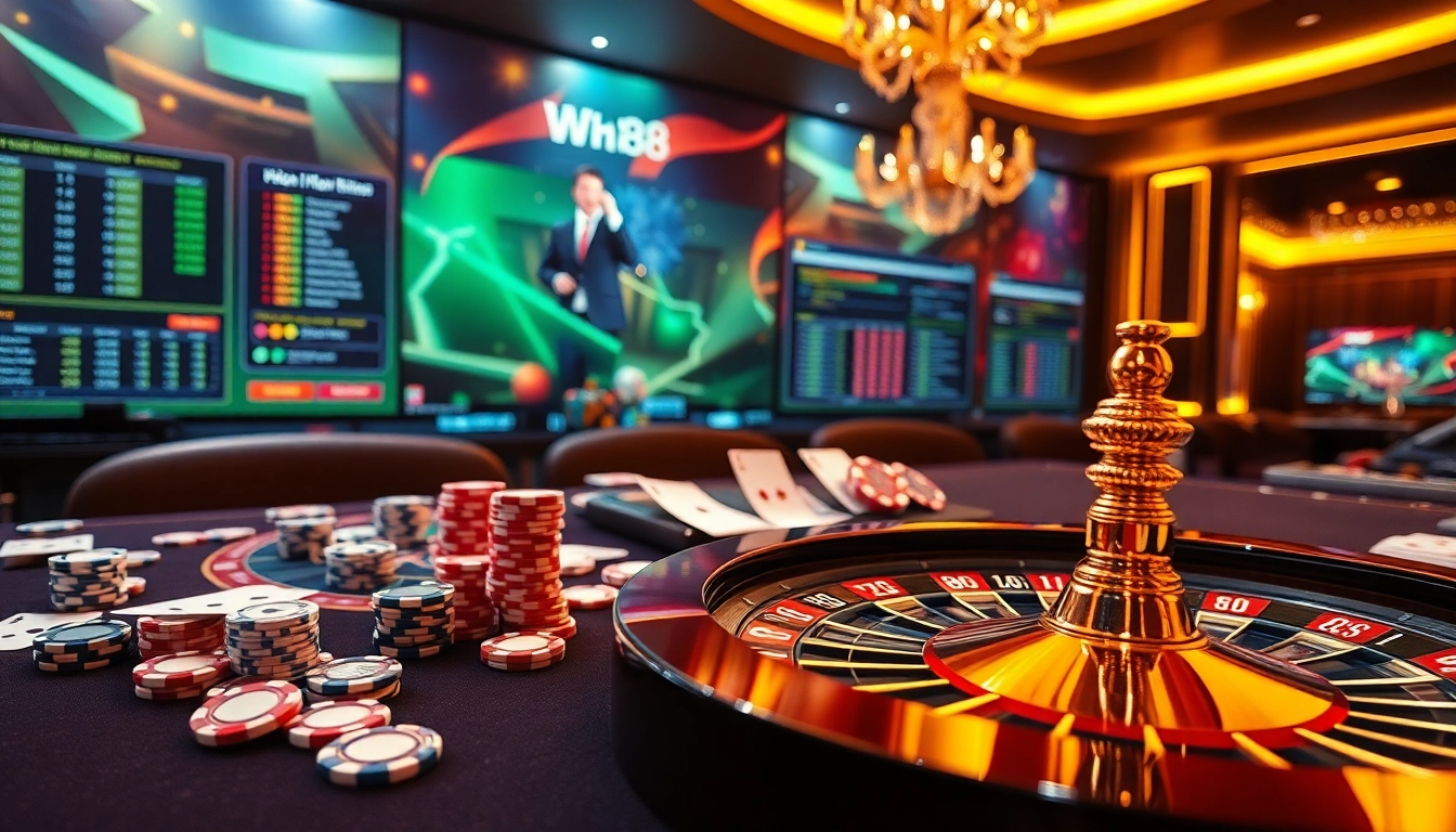 Experience an exciting gaming moment at ww88 online casino with vibrant chips and roulette.