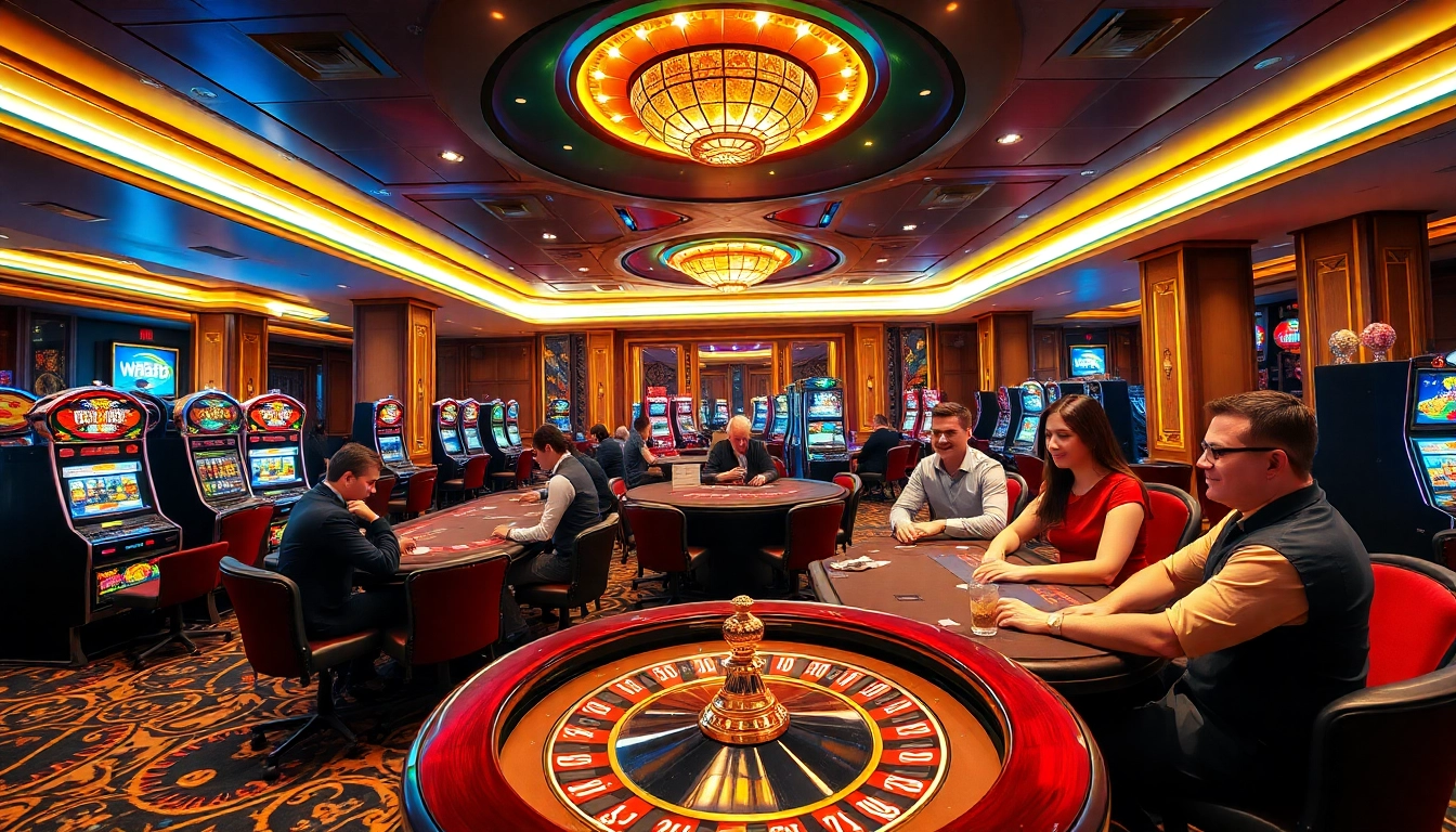 W88 players enjoying a thrilling moment at casino tables surrounded by luxurious gaming elements.
