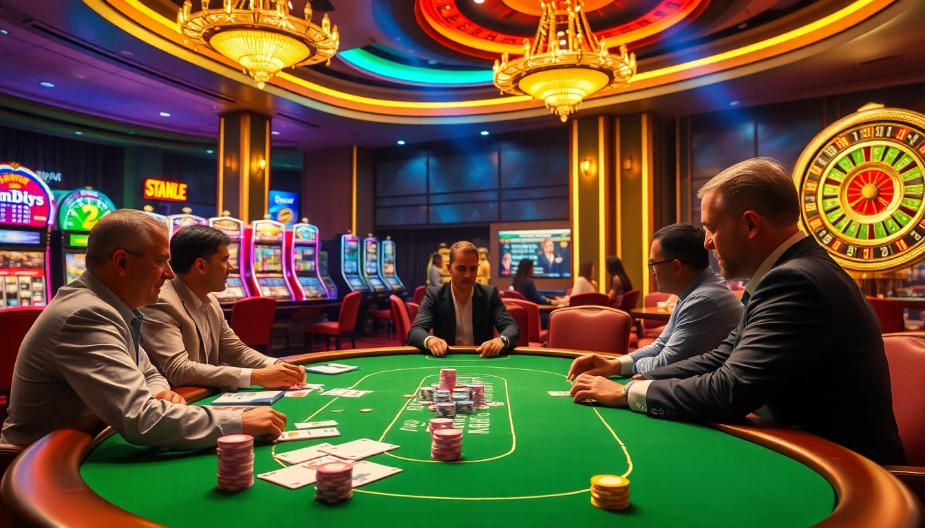 Experience the thrilling excitement of gambling at hello88k.blog with vibrant poker and casino tables.