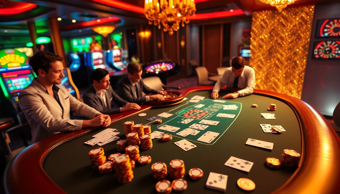 Engaging scene of poker at WW88 casino with chips, cards, and vibrant atmosphere.