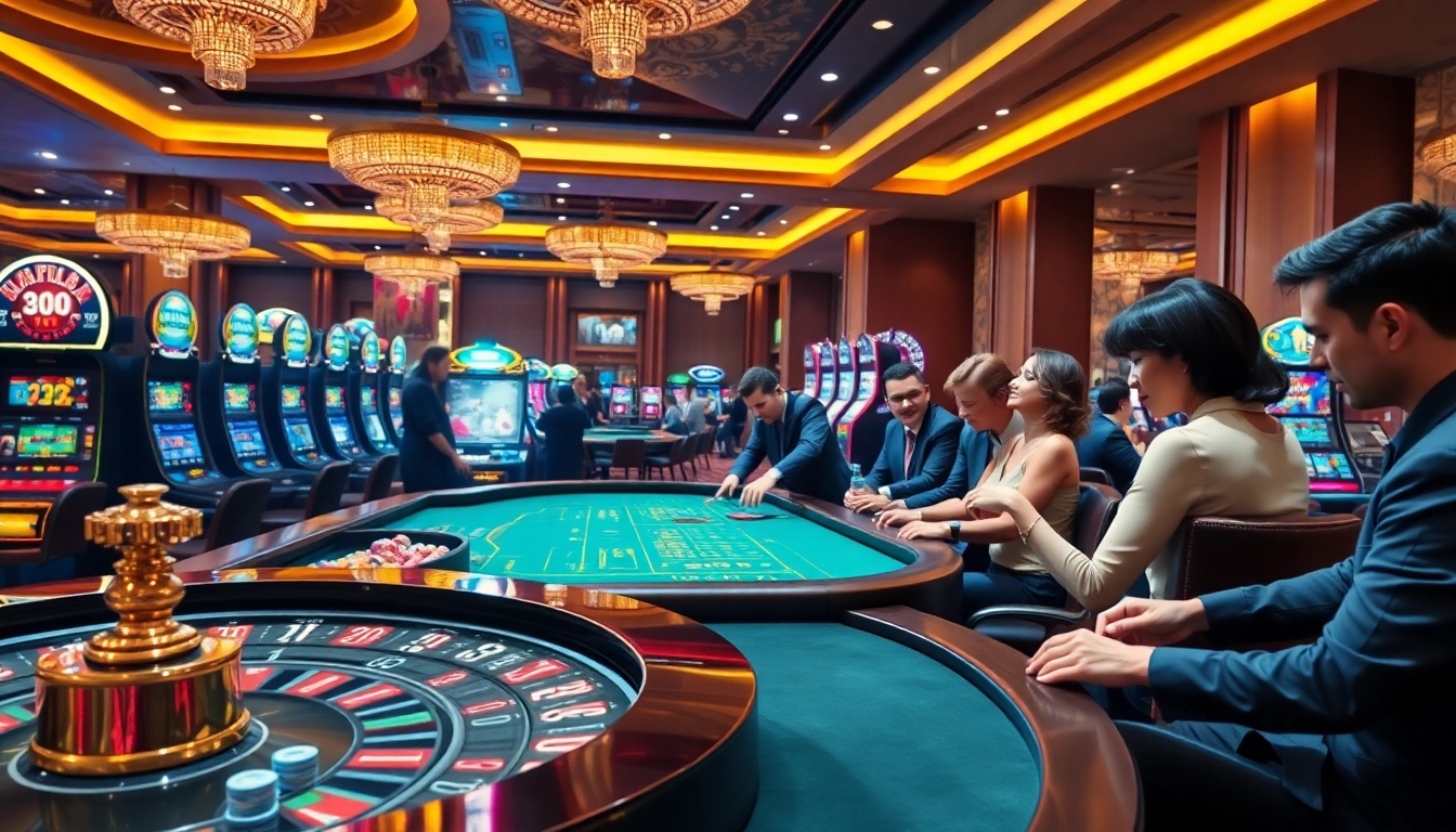 Engaged players enjoying a thrilling game at THABET casino with vibrant tables and exciting atmosphere.