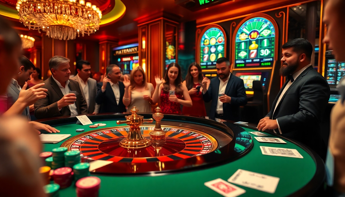 THABET roulette excitement with gamblers placing chips on a glamorous casino table