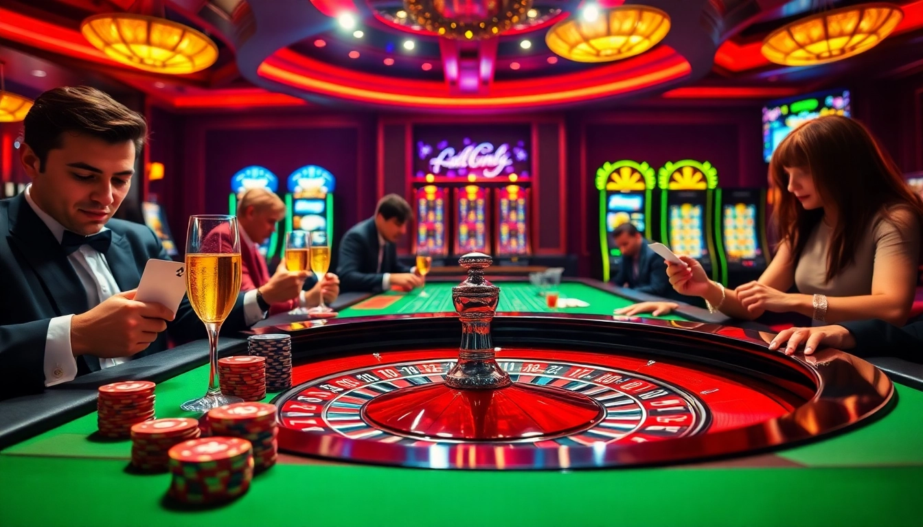 Winning strategies at https://fly88r.net with dynamic gamblers at a roulette table.