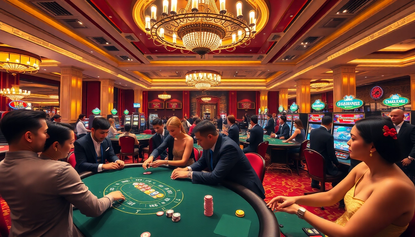 X88.tours players enjoying an exhilarating poker game in a vibrant casino atmosphere.
