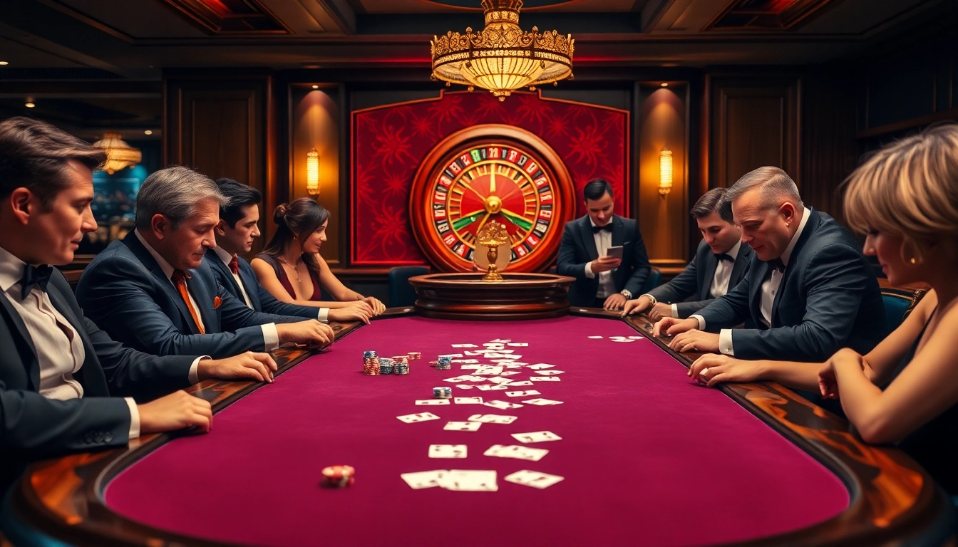 Engaging players at the 79King poker table, showcasing luxury and excitement in gambling.